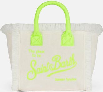 MC2 Saint Barth Colette White Terry Handbag With Saint Barth Logo