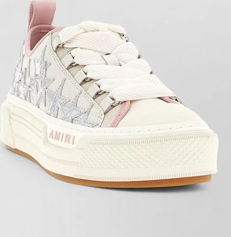 Amiri court low sneakers star accents pull tab
