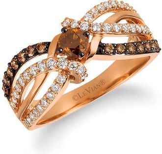 Le Vian Ladies Chocolate Diamonds Rings set in 14K Vanilla Gold