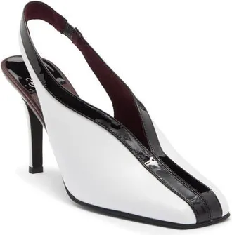 Jeffrey Campbell Means Slingback Pump in Black White Combo at Nordstrom, Size 7.5
