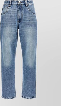 Brunello Cucinelli monile faded denim jeans with five pockets