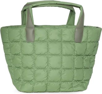VeeCollective quilted top-handles tote bag - Green