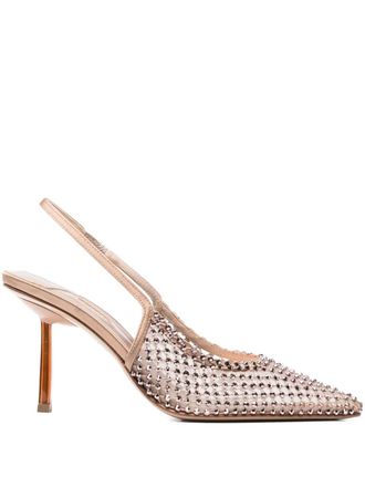 Le Silla Gilda Crystal Embellished Heel Pumps 80mm