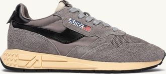 Autry REELWIND LOW SNEAKERS IN LEAD AND BLACK NYLON AND SUEDE