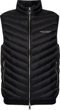 A|X Armani Exchange Heren Donsjas 8Nzq 52 Znw 3Z - Heren - Bodywarmers - Zwart - S - Leer - Jassen