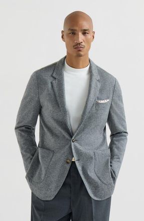 Brunello Cucinelli Cashmere jersey blazer in Graphite at Nordstrom, Size 52 It