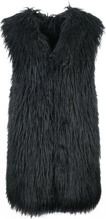 Dondup mouwloos jasje met haken - Dames - Bodywarmers - Zwart - M - Polyester - Jassen
