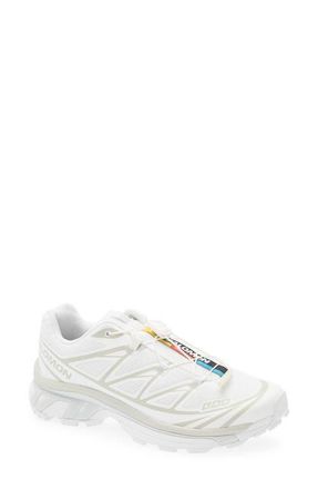 Salomon Gender Inclusive XT-6 Sneaker in White/White/Lunar Rock at Nordstrom, Size 10.5 Womens