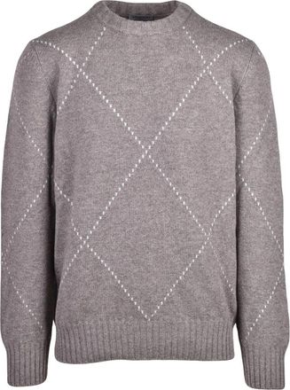 Vengera Beige Wool-Blend Crewneck Sweater