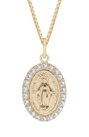 The M Jewelers NY Oval Mary Pendant Necklace in Gold at Nordstrom