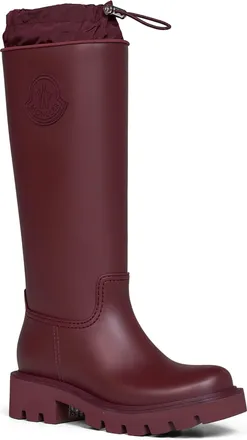 Moncler Kickstream High Rain Boot - Burgundy