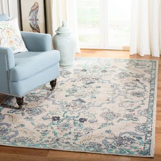 Safavieh Classic Vintage Machine Made Area Rug, Grey / Turquoise Traditional Style Easy Care