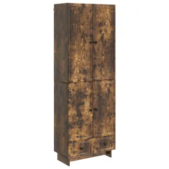 vidaXL Juego De Armarios 2 Uds. Roble Ahumado Madera De Ingenier&iacute;a Vidaxl