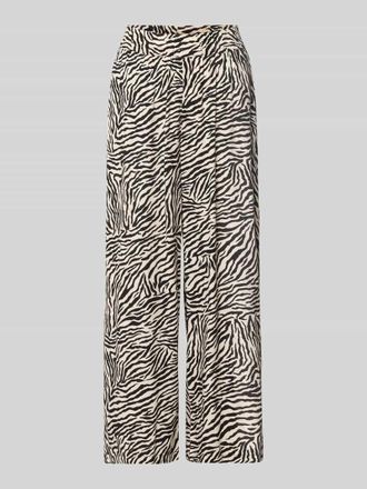 Zero Stoffhose aus Viskose im Allover-Look in Black, Gr&ouml;&szlig;e 34