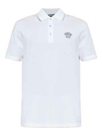 Versace Polo Shirt With Embroidered Logo
