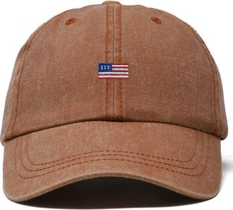 Dalix USA Flag Dad Cap in Washed Orange at Nordstrom