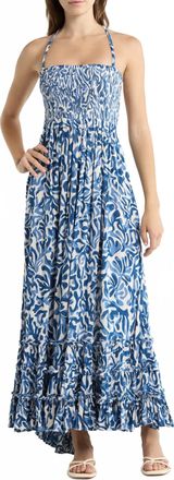 Elan Womens Coralina Maxi Dress In Blue