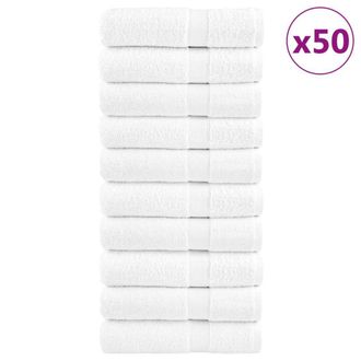 Berkfield Home Premium Hand Towels SOLUND 50pcs White 50x100cm 600gsm