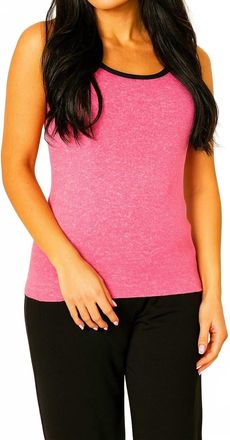 French Kyss Soft Stretch Contrast Tank Top In Candy