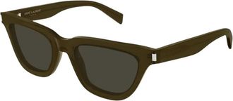 Saint Laurent SL 462 Sulpice 021 - Dames - Zonnebrillen - Bruin - 53 MM - Nylon - Accessoires