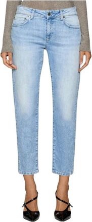 Dondup Rose Jeans - Dames - Cropped Jeans - Blauw - W26 - Katoen - Jeans