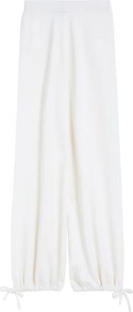 Max Mara Wide Trousers, female, White, Size: XS Wide-fit Cotton Trousers