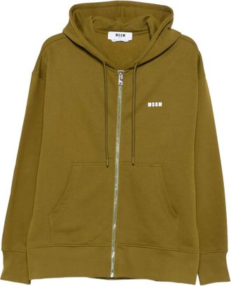 Msgm zip-up hoodie - Green