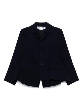 Comme Des Garçons single-breasted blazer - women - Cupro/Wool - M - Blue
