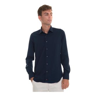 Carrel Dress Shirt - Heren - Casual Overhemden - Blauw - XL - Wol - Overhemden