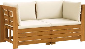 vidaXL 2 Uds. Conjunto De Sof&aacute;s De Exterior Madera De Acacia S&oacute;lida Vidaxl