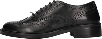 Emanuelle Vee Platte schoenen - Dames - Veterschoenen - Zwart - 39 EU - Leer - Schoenen