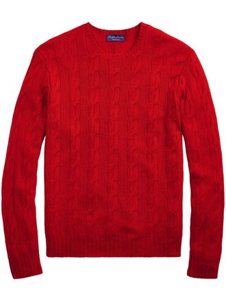 Ralph Lauren Purple Label cable-knit cashmere sweater - men - Cashmere - S - Red