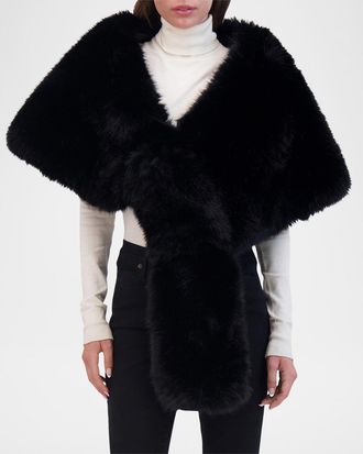 Theia Fox-Like Faux Fur Stole