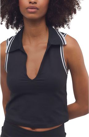 Free People FP Movement Forehand Polo in Black at Nordstrom, Size X-Large