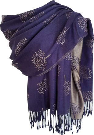 GlamLondon Pashmina Scarf, Soft Warm Latest Fashion Pashminas Womens Shawl (Denim Blue)