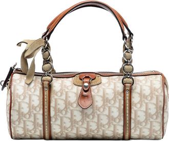 Dior Pre-owned Dior Diorissimo Trotter Coated Canvas Romantique Handbag 07-BO-0076