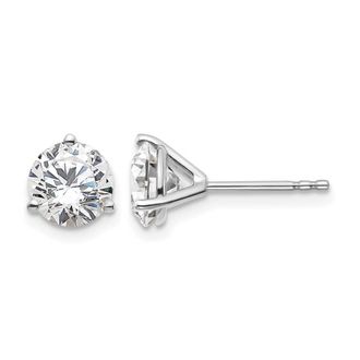 Diamond2Deal 14k White Gold 2 ctw Lab Grown Diamond Stud Earrings