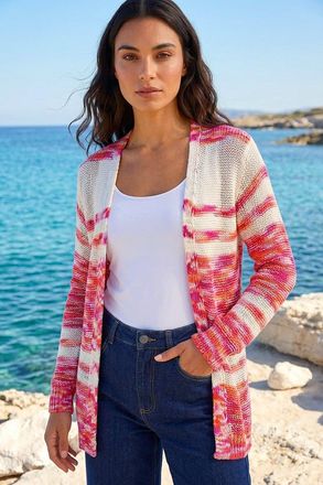 Roman Colour Block Spacedye Knit Cardigan