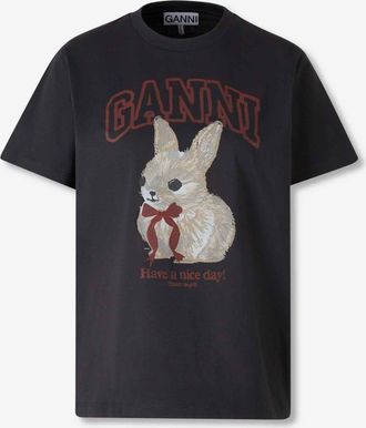 Ganni Round Neck T-Shirt
