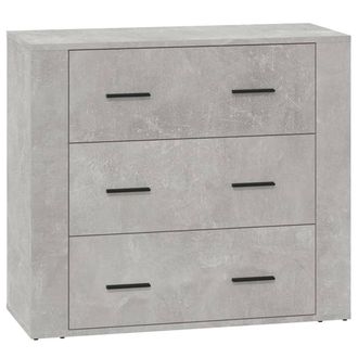 vidaXL Aparador De Madera Contrachapada Gris Hormig&oacute;n 80x33x70 Cm Vidaxl