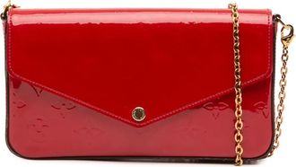 Louis Vuitton Pochette Pochette Felicie in pelle Vernis con monogramma 2016 - Rosso