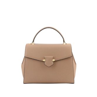 Pourchet Tassen, Dames, Beige, ONE Size, Leer, S&egrave;vres Medium Handtas