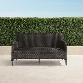 Frontgate Beckham Loveseat in Dark Sienna Wicker - Frontgate