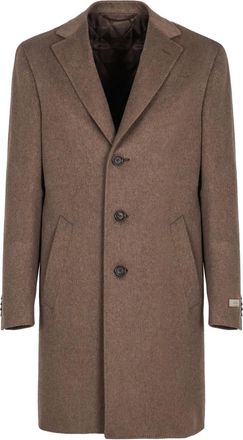 Canali Cappotto monopetto in lana - Marrone