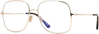 Tom Ford FT6048-B 028 Shiny Rose Gold/Clear Blue Light Block 59mm
