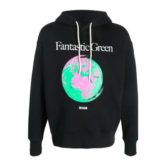 Msgm Msgm, Dames, Sweatshirts & Hoodies, Zwart, Maat: XS Katoen