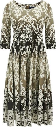 Samantha Sung Abelia Midi-jurk met all-over print - Dames - Casual kleedjes - Veelkleurig - L - Katoen - Kleedjes