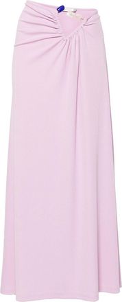 CHRISTOPHER ESBER tri-crystal ruched maxi skirt - women - Spandex/Elastane/Brass/Polyester/Crystal - 8 - Pink
