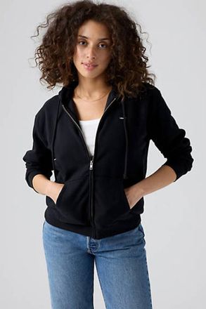 Levi's Sudadera con capucha y cremallera Everyday - Mujer - XL - Negro / Caviar