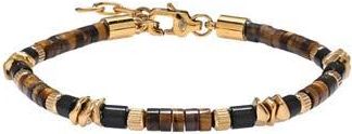 Eye Candy Los Angeles Mens Theodore Agate Beaded Bracelet in Gold at Nordstrom Rack
